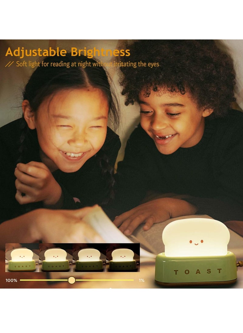 Generic - Desk Decor Toaster Lamp Rechargeable Small Lamp with Smile Face Toast Bread Cute Toaster Shape Room Decor Night Light for Bedroom Bedside Living Room Dining Desk Decorations Gift - Image 1
