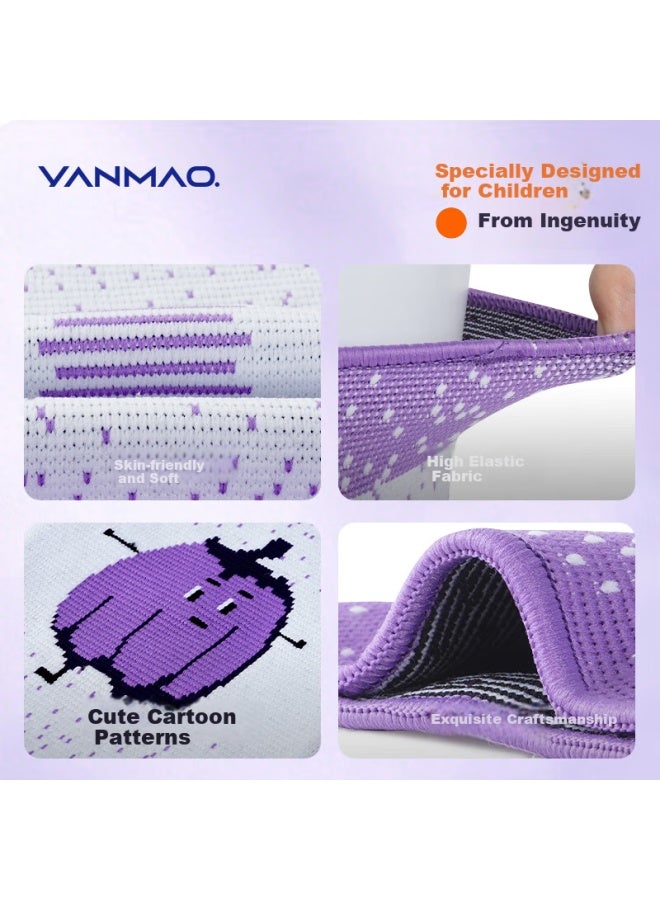 Yanmao Children's Basketball Knee Pads Summer Thin Knee Protection For Girls M Purple - Image 3
