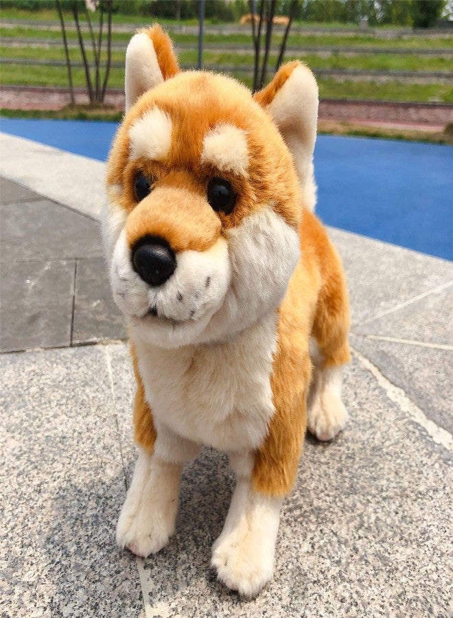 TAMMYFLYFLY Shiba Inu Plush Corgi Pillow Cute Dog Doll Stuffed Animal Plush Toy 12 Inches (Brown) - Image 3