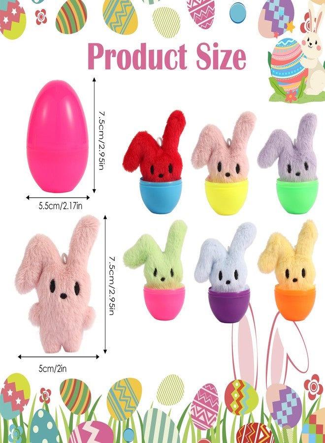 CHHOEAV 12PCS Easter Eggs with Plush Bunny Toys Inside, Cute Stuffed Bunnies, Easter Basket Stuffers Essentials, Easter Egg Fillers Party Favors Gifts for Kids Teens - Image 3
