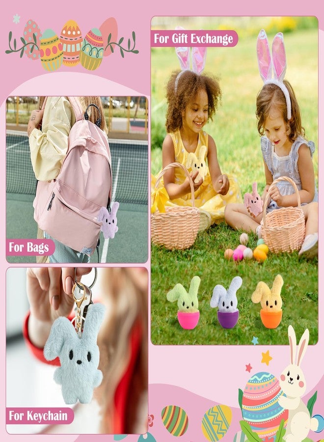CHHOEAV 12PCS Easter Eggs with Plush Bunny Toys Inside, Cute Stuffed Bunnies, Easter Basket Stuffers Essentials, Easter Egg Fillers Party Favors Gifts for Kids Teens - Image 4