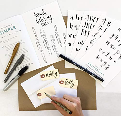 Wildflower Art Studio Brush Lettering Calligraphy Kit • Award-Winning Starter Set for Beginners • Includes Instruction Book, Tracing Pad & Supplies • Gift Set - Kids, Teens, Adults - Image 5