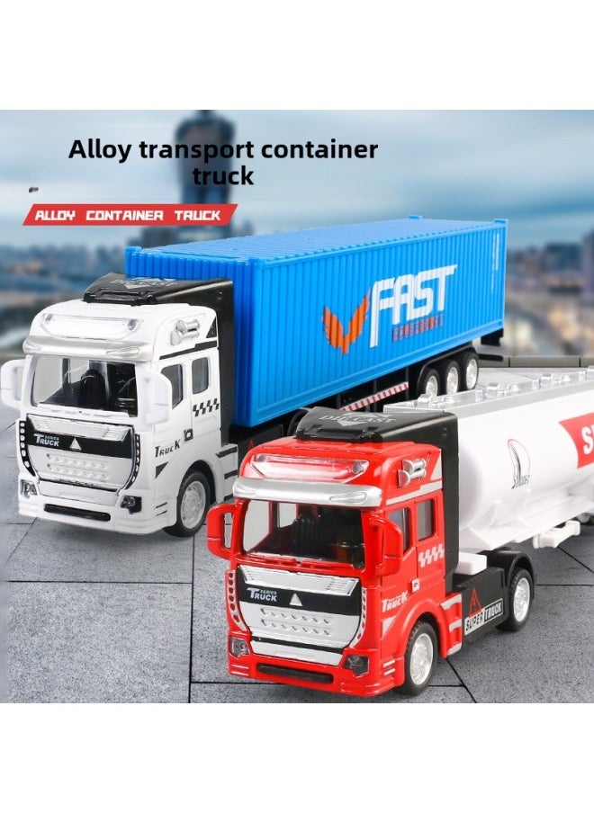 Alloy Big Truck Boy Toy Car Children Simulation Truck Container Trailer Model Transporter Set-Color:Container Transporter ]  - Image 3