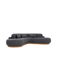 ROYAL FURNITURE Lorenzo sofa set in fabric 275x255x88 cm , grey color authentic sofa design  - Image 3