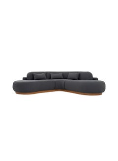 ROYAL FURNITURE Lorenzo sofa set in fabric 275x255x88 cm , grey color authentic sofa design  - Image 2