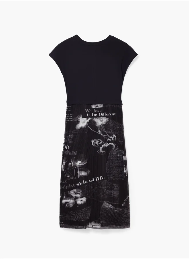 DESIGUAL Midi Dress With Text
