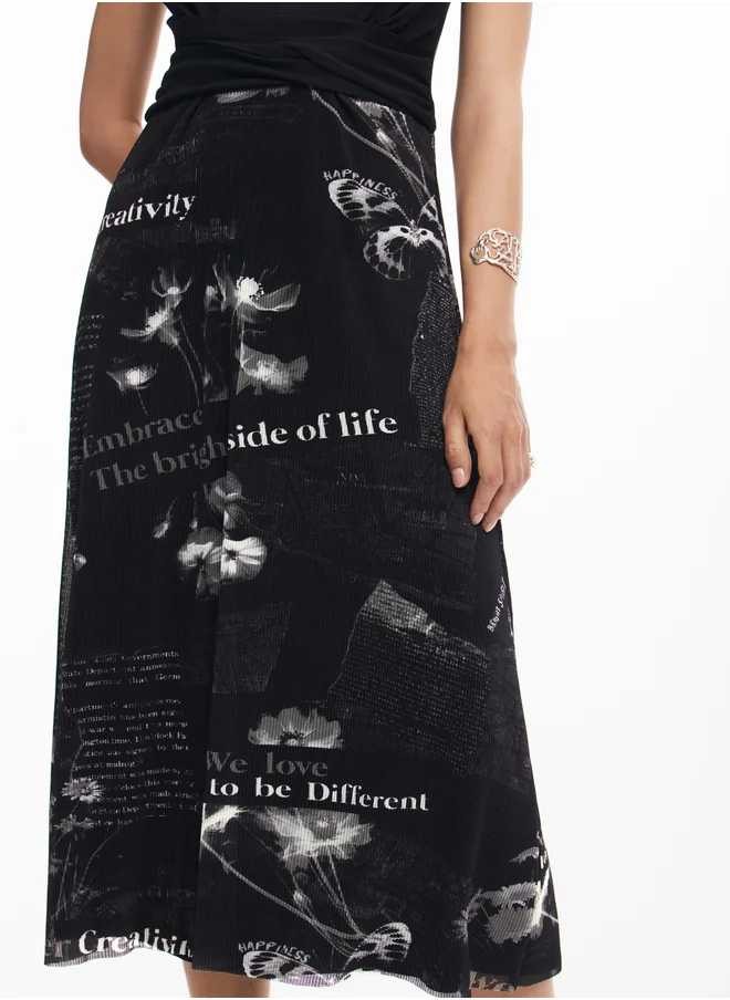 DESIGUAL Midi Dress With Text