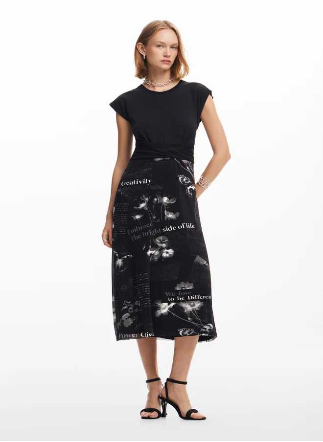 DESIGUAL Midi Dress With Text