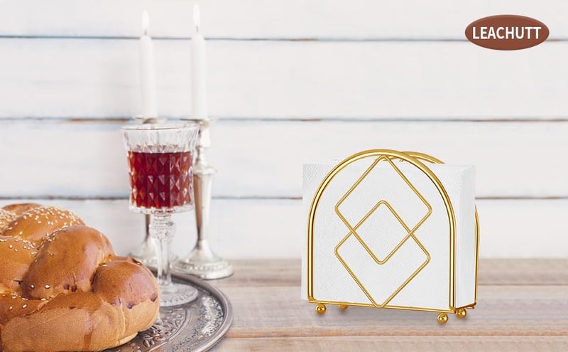 CentraLit Napkin Holder for Dining Table Dcor Freestanding Metal Paper Holder for Kitchen Countertop Heavy Duty Napkin Paper Organizer Durable Tissue Dispenser Stand for Home Restaurant Gold - Image 4