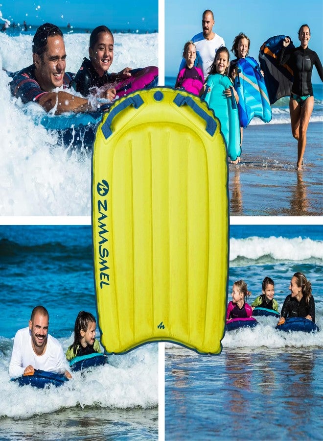 ZAMASMEL Premium Inflatable Bodyboard for Adults (50-220 lbs) Heavy Duty Nylon Surf Body Board for Beach and Pool Lightweight Wave Rider for Ocean and Water Sports Durable Floating Surfboard (Yellow) - Image 5