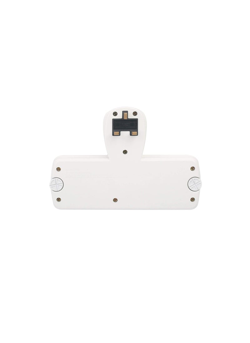 Terminator TERMINATOR 2 WAY UNIVERSAL T SOCKET WITH 2USB 2.1Ah INDIVIDUAL SWITCH AND INDICATOR WITH FUSED IN WHITE COLOR TMA 2T-2USB  - Image 3