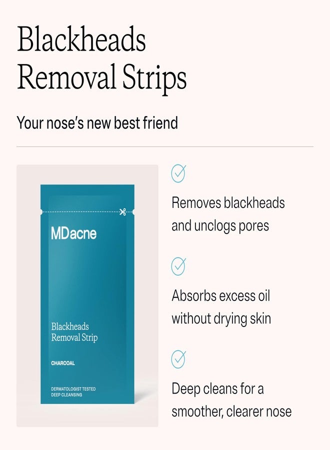MDacne Blackhead Remover Strips, Deep Pore Cleansing for Sensitive Acne-Prone Skin (72 Strips) - Image 2