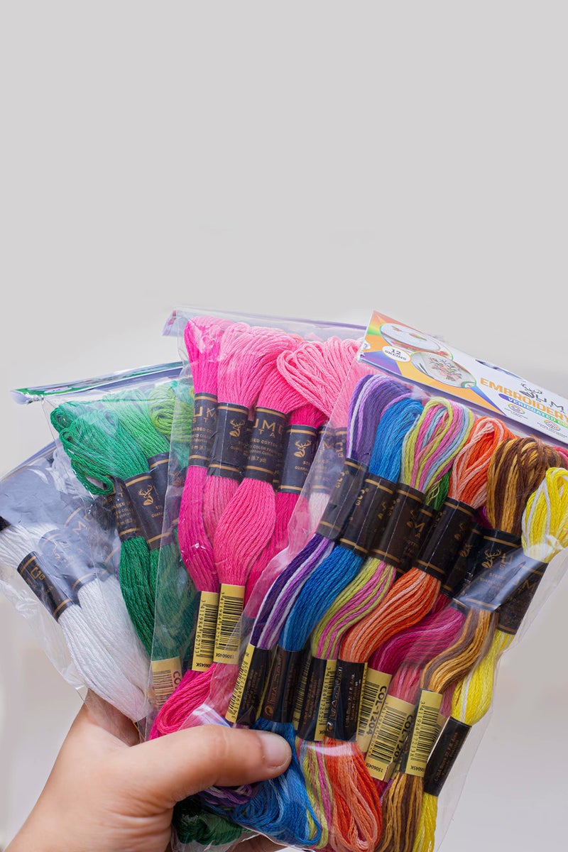 UMC STAG 12 Pieces | Premium Embroidery Thread | 100% Egyptian Cotton Premium Skeins | Cross Stitch Embroidery Floss | Oeko TEX Certified Stranded Cotton (Blue Tones) - Image 3