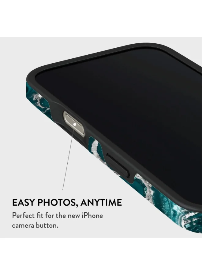 Mobcos Mobcos iPhone 17 Pro Teal Marble Mobcos iPhone 17 Pro Teal Marble Premium Case Compatible with Hybrid Dual-Layer Hard Shell + Silicone Protection - Scratch-Resistant Shockproof Mobile Cover  | Best Price UAE