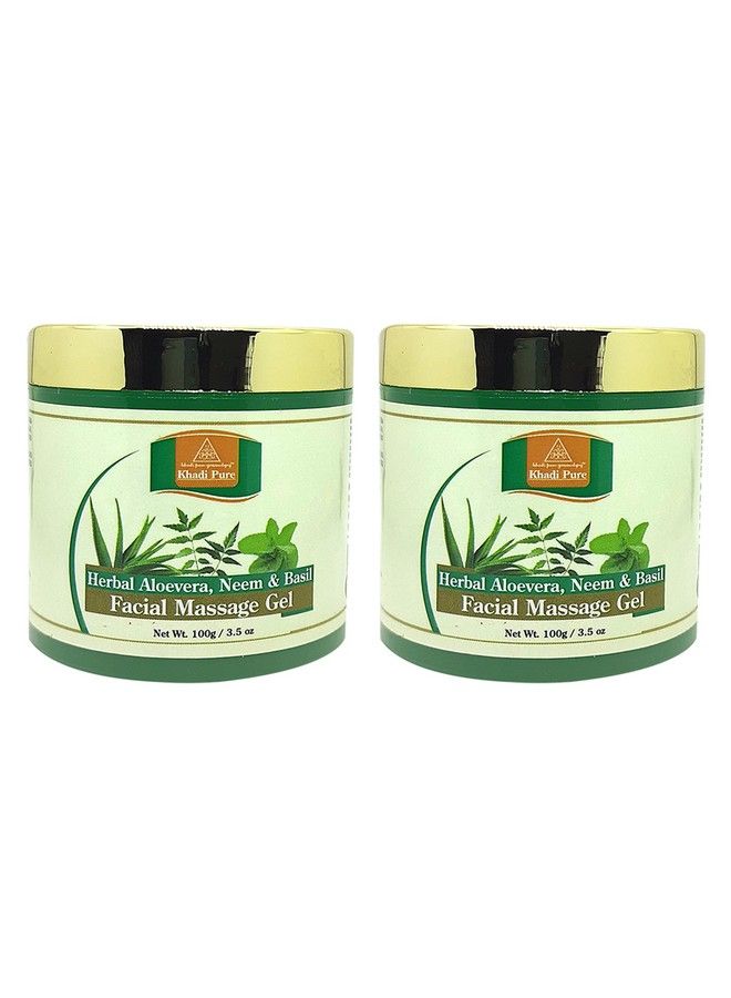 Khadi Pure Herbal Aloe Vera Neem & Basil Facial Massage Gel 200 G (Pack Of 2)  - Image 2