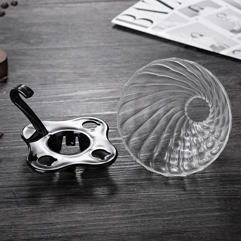 Factory Hand-Washed Glass Coffee Pot Cloud Pot Filter Cup Filter Sharing Pot Set Can Be Printed Logo - Image 5