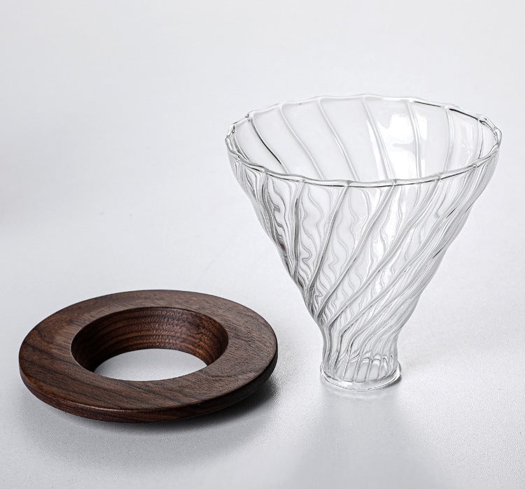 Factory Hand-Washed Glass Coffee Pot Cloud Pot Filter Cup Filter Sharing Pot Set Can Be Printed Logo - Image 1