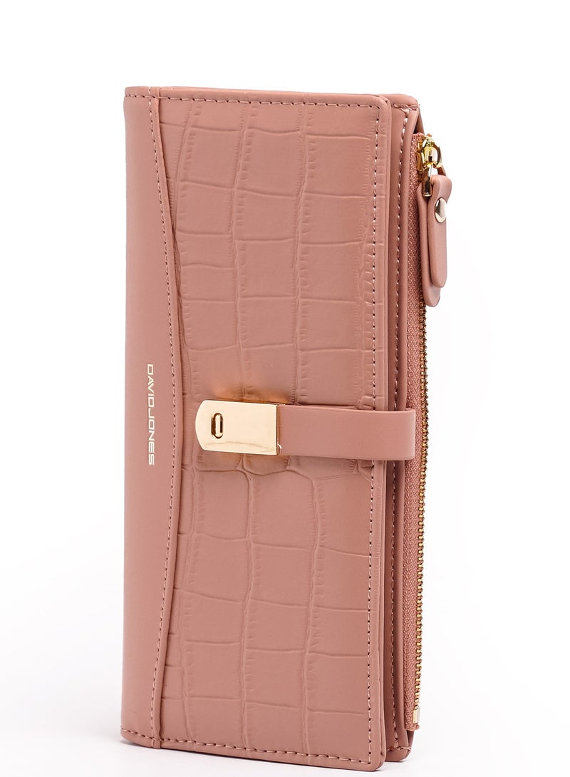 David Jones All Rounder Go to Wallet Model KE0067- Vegan Leather Wallet with zipper and Lock- Wallet with Pockets for All Cards And paper Cash  - Image 1