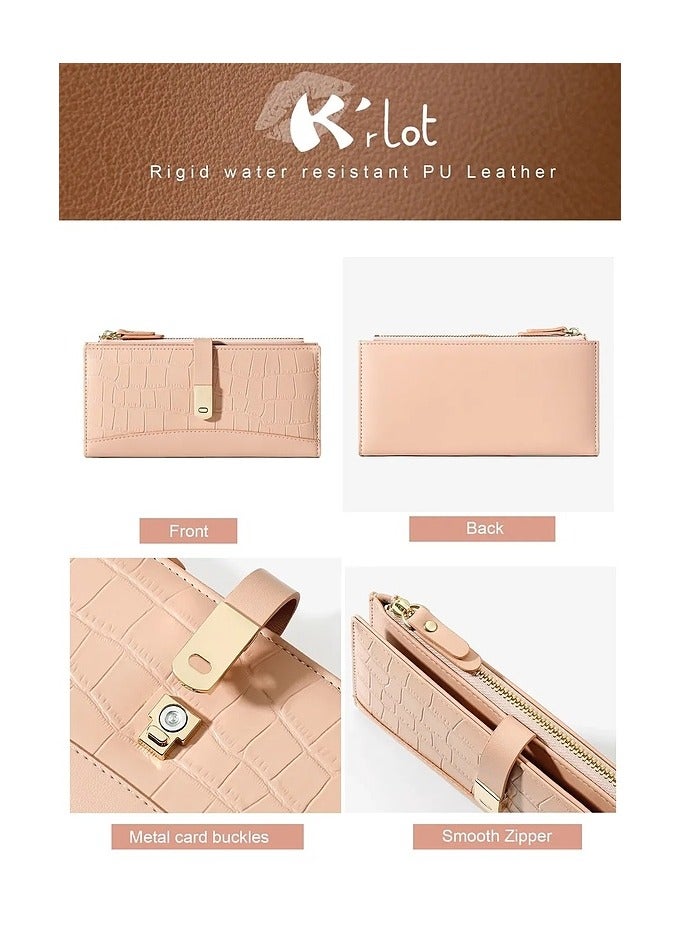 David Jones All Rounder Go to Wallet Model KE0067- Vegan Leather Wallet with zipper and Lock- Wallet with Pockets for All Cards And paper Cash  - Image 3