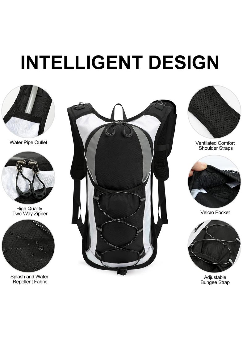 Y&D Hydration Pack Backpack, Lightweight Water Backpack with 2L Leakproof Bladder Daypack for Men Women, Vest Outdoor Trail Running, Hiking, Cycling, Race, Climbing, Camping, Biking  - Image 4