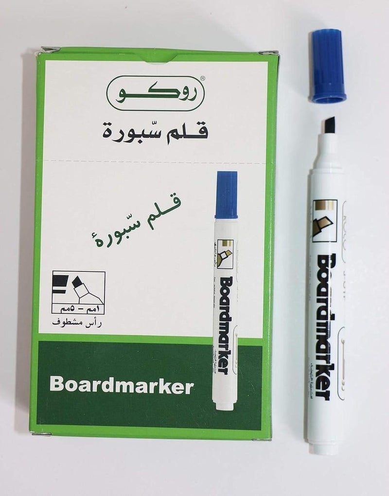 Roco Blue Whiteboard Marker with Chisel Tip Pack of 12 - Image 1