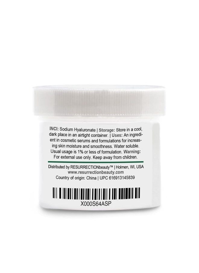 resurrectionbeauty - Hyaluronic Acid Serum Powder, High Molecular Weight Sodium Hyaluronate, Cosmetic Grade Hydrating Ingredient for Homemade Serums & Other Skin Care Products, 10 grams - Image 1