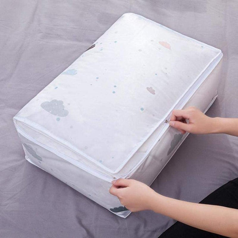 kunya Kunya Storage Organizer Moisture Proof Mildew Proof Dust Proof Quilt Storage Bags for Storing Quilts Coats Jackets Home Use Pillows Blankets Underbed Storage Bag 58 40 22 CM Pack Of 2 - Image 5