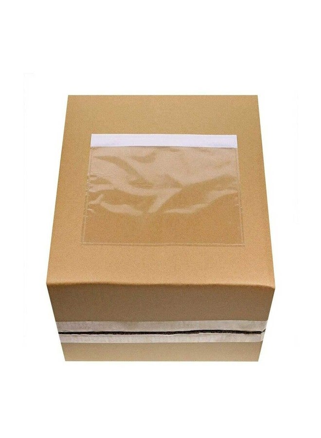 Tapsin 7.5'' x 5.5'' Packing List Pouches, Shipping Label Envelopes Clear Adhesive Top Loading Packing List - 50 Pack - Image 5