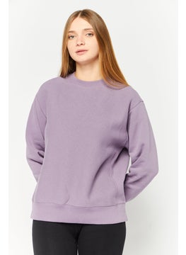 Champion Women Sportswear Fit Long Sleeve Outdoor Sweatshirt, Purple  - Image 1