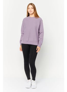 Champion Women Sportswear Fit Long Sleeve Outdoor Sweatshirt, Purple  - Image 2