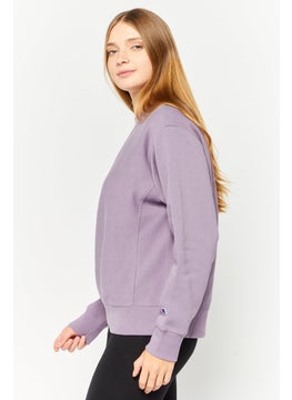 Champion Women Sportswear Fit Long Sleeve Outdoor Sweatshirt, Purple  - Image 3