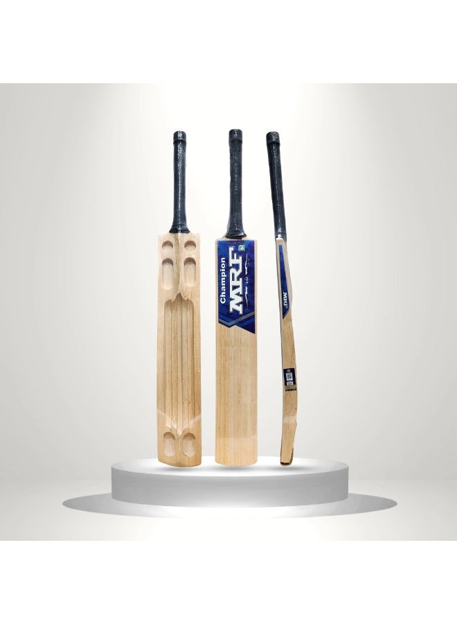 MRF Champion Kashmir Willow Scoop Cricket Bat Short Handle Light Weight 920-939g - Image 1