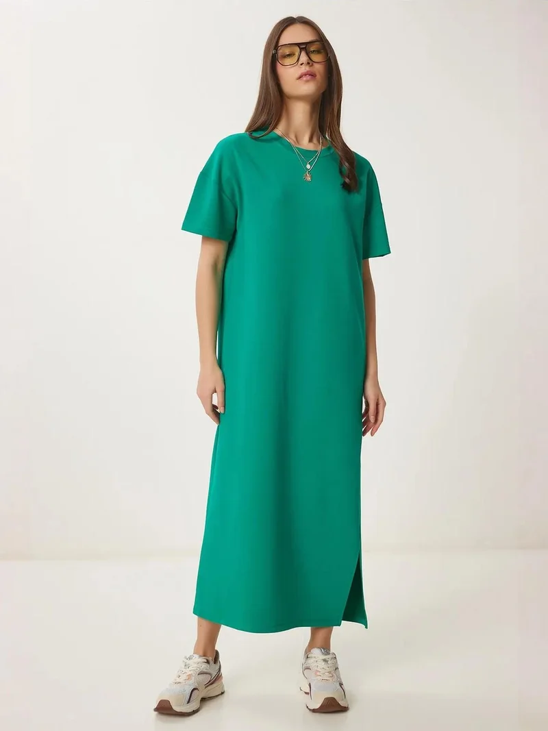 Happiness İstanbul ISTANBUL Midi Cotton Dress with Slit