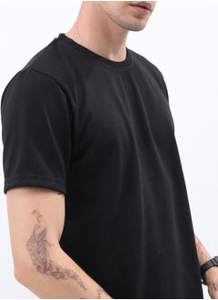 Ketch Solid Round Neck Regular Fit T-Shirt by Styli  - Image 5