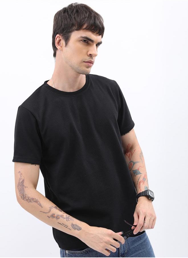 Solid Round Neck Regular Fit T-Shirt - pzsku/Z2A2FA472DDE10BEBC84EZ/45/_/1739732010/9023cfed-8251-4618-a44b-bd8855cc2c41