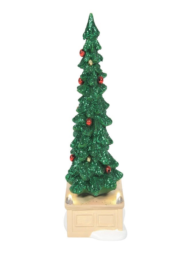 Department 56 Accessories for Village Collections Town Center Christmas Tree Lit Animated Figurine, 8.75 Inch, Multicolor