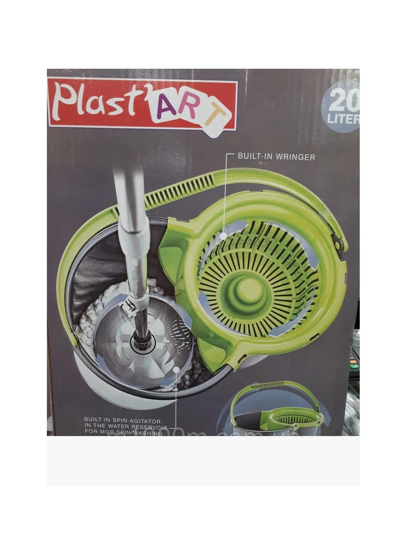 بلاستارت مجموعة تنظيف دلو وممسحة عصر 20 لتر - Image 3