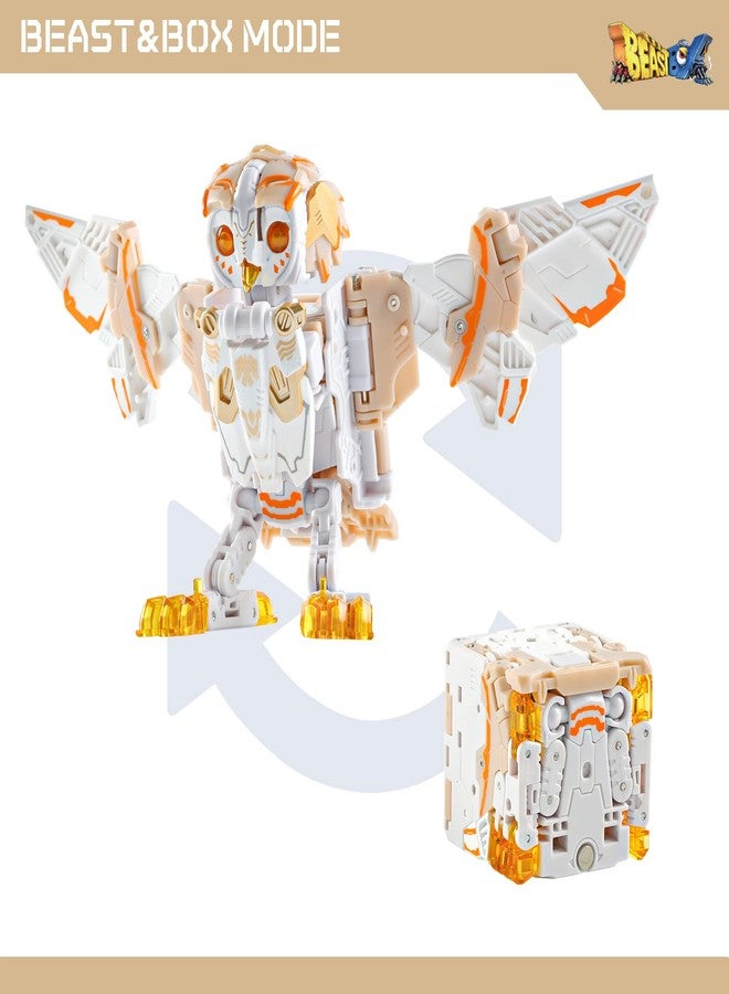 52TOYS BEASTBOX BB-41 وايت نويس لعبة تحولات البومة، 2/8.86 بوصة 2 في 1 ألعاب تحولات قابلة للجمع للأولاد، هدايا حفلات أعياد الميلاد، للأعمار 15 وما فوق - Image 3