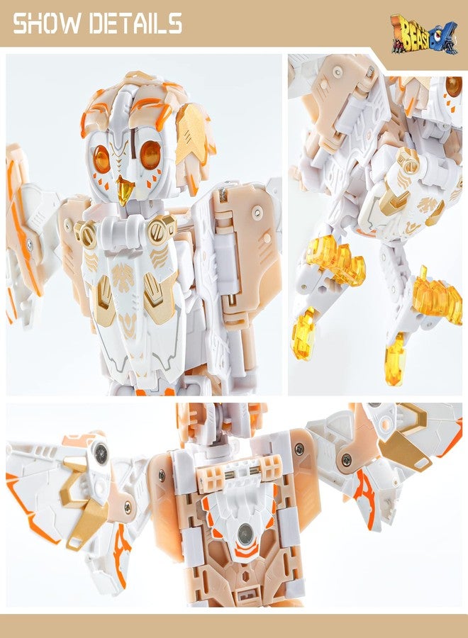 52TOYS BEASTBOX BB-41 وايت نويس لعبة تحولات البومة، 2/8.86 بوصة 2 في 1 ألعاب تحولات قابلة للجمع للأولاد، هدايا حفلات أعياد الميلاد، للأعمار 15 وما فوق - Image 5