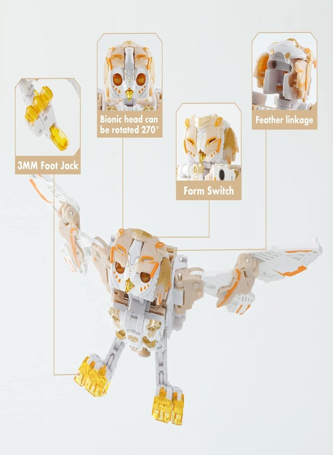 52TOYS BEASTBOX BB-41 وايت نويس لعبة تحولات البومة، 2/8.86 بوصة 2 في 1 ألعاب تحولات قابلة للجمع للأولاد، هدايا حفلات أعياد الميلاد، للأعمار 15 وما فوق - Image 4