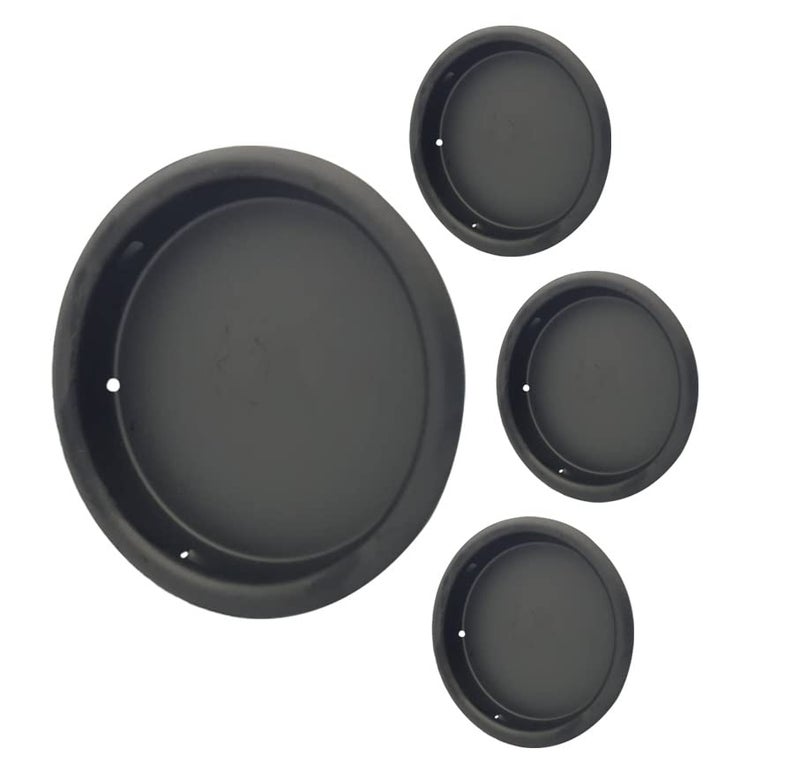 QCAA Solid Brass Finger Pull, 2-1/8", Matte Black, Made in Taiwan, 4 Pack - Image 3