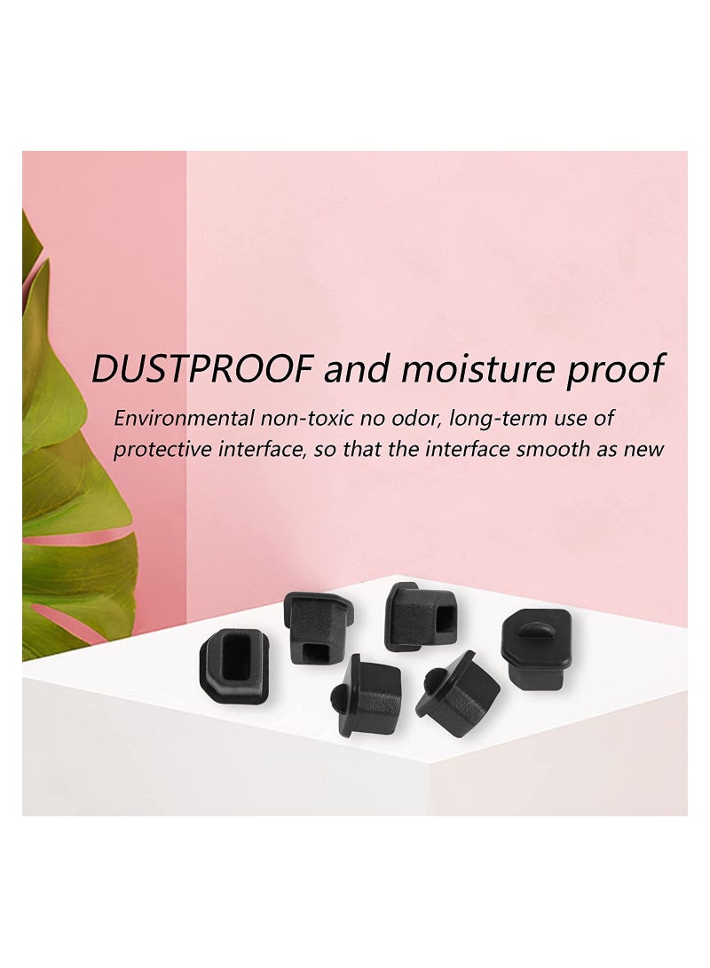 SYOSI 20pcs USB B Anti Dust Cap Cover Plugs USB B Female Dustproof Plug Soft Silicone Protector Black  - Image 4