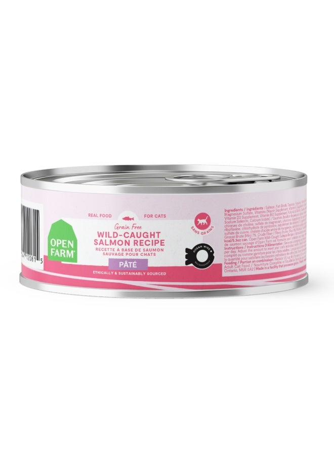 Open Farm Grain Free Wild-Caught Salmon Recipe Pate Canned Wet Cat Food 79gm - Image 1