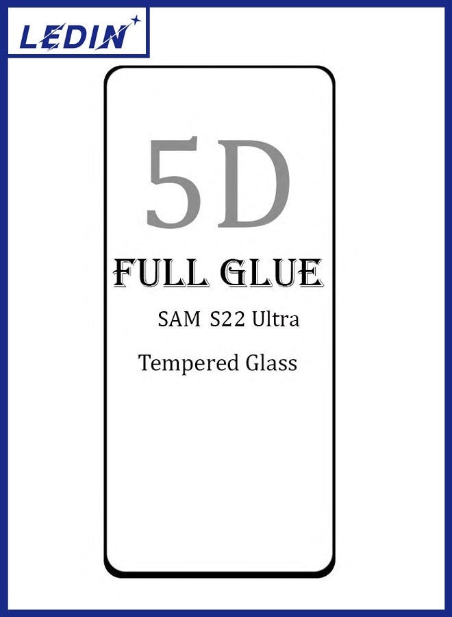 LEDIN Samsung Galaxy S22 Ultra Screen Protector Tempered Glass Guard Full Glue Edge-to-Edge Screen Protector for Samsung Galaxy S22 Ultra - Image 1