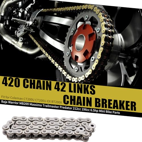 MRELC 420 Chain 42 Links + Chain Breaker fit for Coleman CT200U CT200U-EX BT200X Baja Warrior MB200 Massimo Trailmaster Predator 212cc 196cc 6.5hp Mini Bike Parts - Image 5