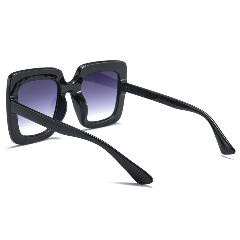 Armear Women Trendy Rhinestone Sunglasses Oversized Square Crystal Frame Gradient Lens Grey 67mm - Image 5
