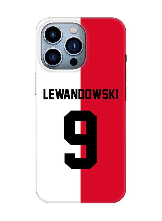 Stylizedd Slim Cover for Apple iPhone 14 Pro Case Snap Classic Series Mobile Cover Hard PC Shield Matte Finish Print -Poland-Player-Lewandowski - Image 1