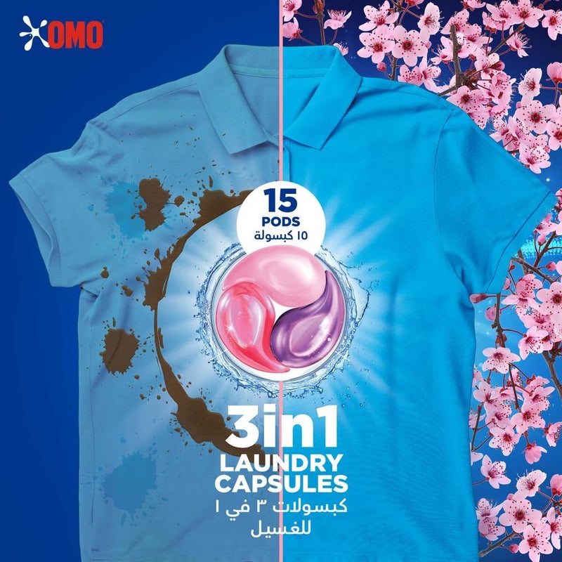 3in1 Laundry Capsules, Cherry Blossom Freshness, 30 Capsules, Removes 99 Types of Stains, 4x Fragrance - Image 5
