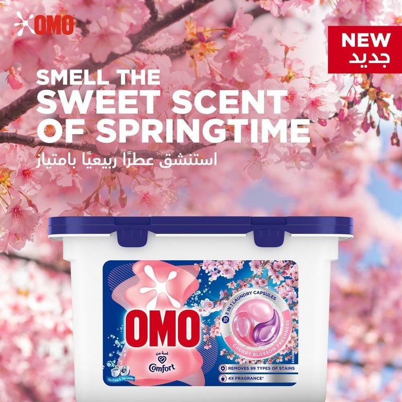 3in1 Laundry Capsules, Cherry Blossom Freshness, 30 Capsules, Removes 99 Types of Stains, 4x Fragrance - Image 3