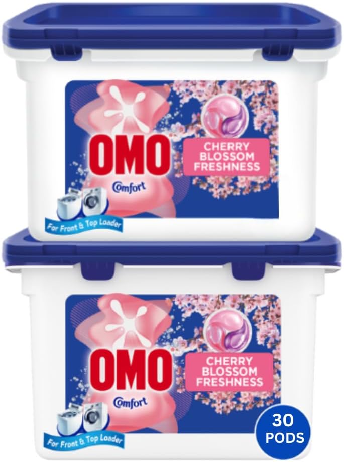 3in1 Laundry Capsules, Cherry Blossom Freshness, 30 Capsules, Removes 99 Types of Stains, 4x Fragrance - Image 1